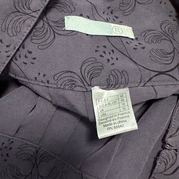 R Purple & Black Pleated Flare Skirt Women’s Size 10 Knee-Length w/ Pockets - Picture 6 of 9